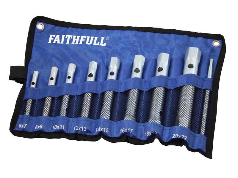 FAISPBOXSET8 - Box Spanner Set + Tommy Bar 8 Piece 6-22mm
