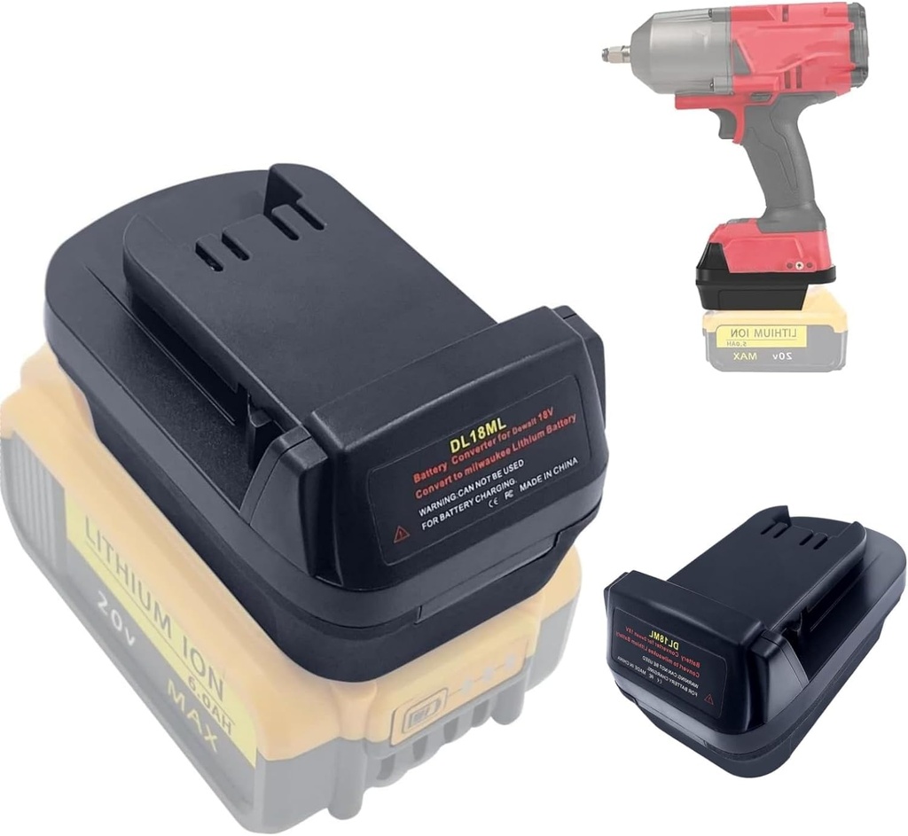 DL18ML - Battery Adaptor Dewalt To Milwaukee 18v
