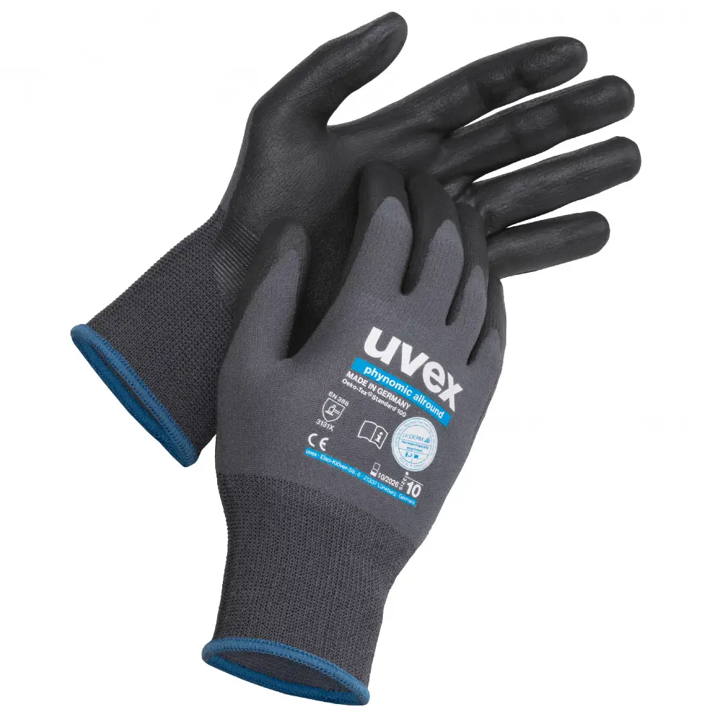 1 Pair Uvex 60049 Phynomic Allround Safety Gloves Precision Assembly Handling Gloves