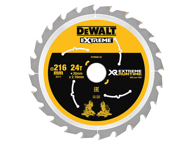 DEWDT99568QZ - XR FlexVolt Circular Saw Blade 216 x 30mm x 24T
