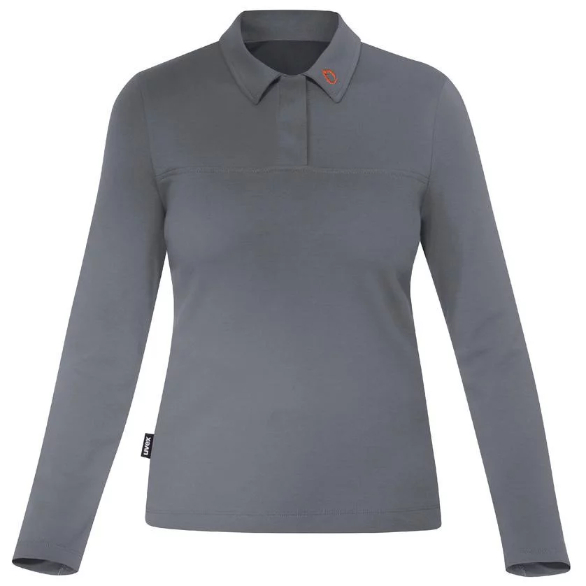 uvex 7035508 fire + arc women's polo shirt - Grey XS-4XL