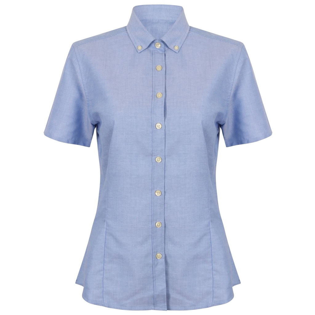 Henbury HB518 - Women's modern short sleeve Oxford shirt