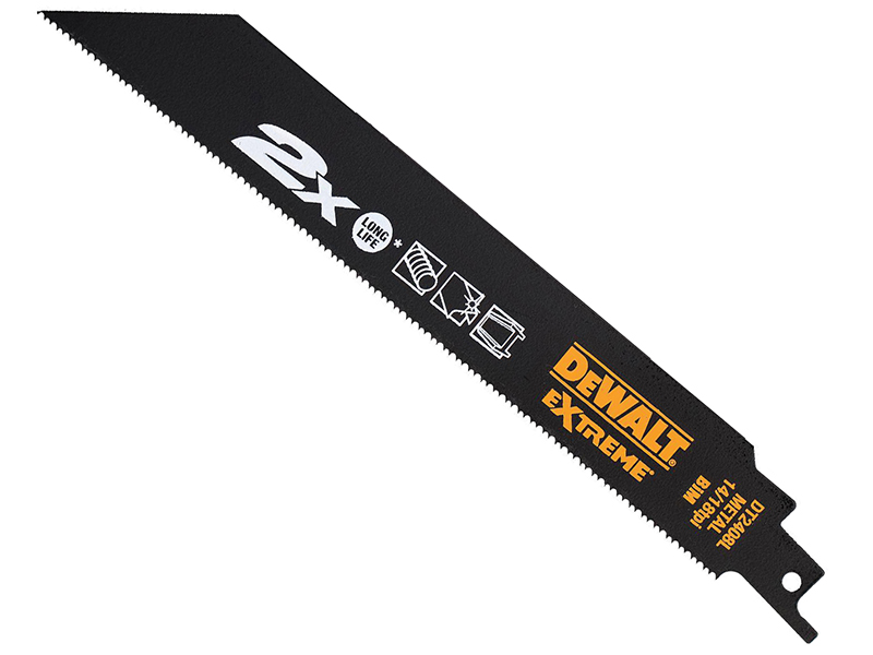 Dewalt DT2408LQZ - 2X Life Metal Reciprocating Blade 203mm x 14/18 TPI Pack of 5