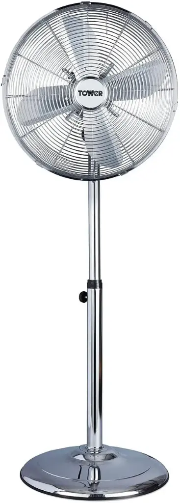 Metal Pedestal Fan 3 Speed 16" 50W Chrome