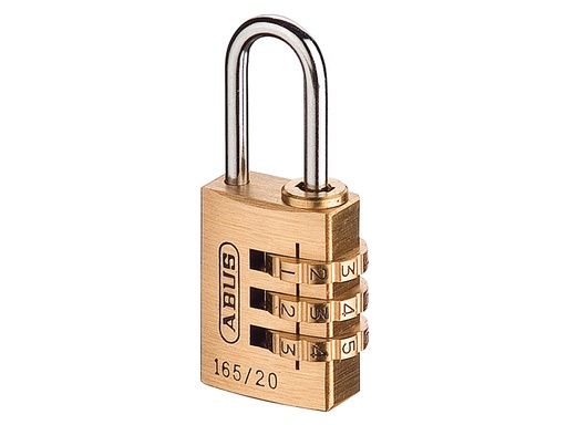 [ABU16520C] 165/20 20mm Solid Brass Body Combination Padlock (3-Digit) Carded