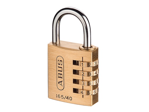 [ABU16540C] 165/40 40mm Solid Brass Body Combination Padlock (4-Digit) Carded