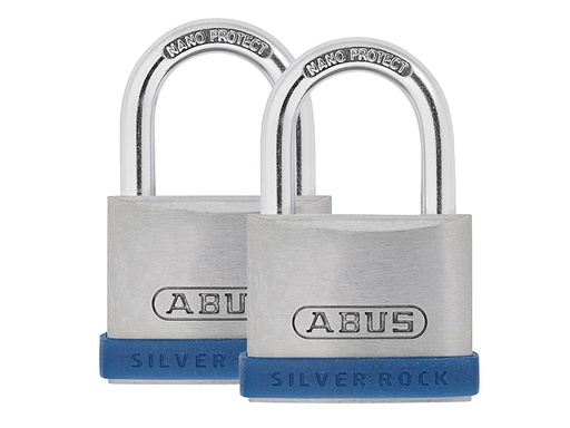 [HIS-164687] ABU540TC - 40mm Silver Rock 5 Padlock Twin Pack