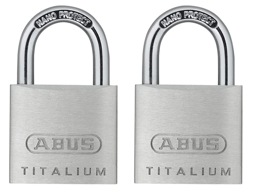 [HIS-164722] ABU64TI30TC - 64TI/30mm TITALIUM Padlock Carded Twin Pack