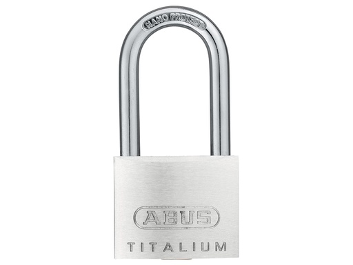 [HIS-164725] ABU64TI4040C - 64TI/40mm TITALIUM Padlock 40mm Long Shackle Carded