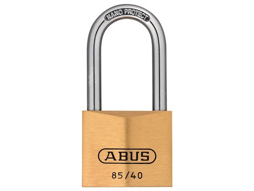 [ABU8540LS] 85/40mm Brass Padlock 40mm Long Shackle