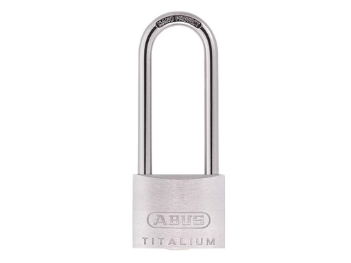 [HIS-165079] ABUKA56210 - 64TI/50mm TITALIUM Padlock 80mm Long Shackle Keyed Alike KA6512