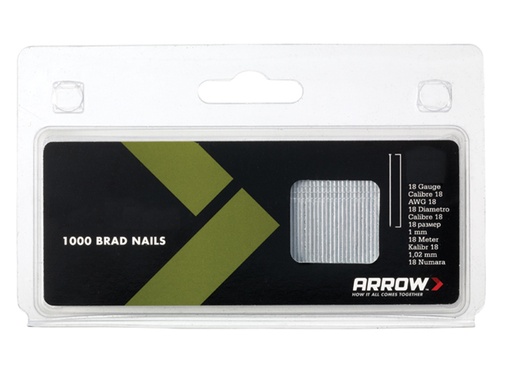 [HIS-165503] ARRBN1824 - BN1824 Brad Nails 38mm 18g Pack 1000