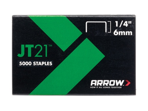 [HIS-165508] ARRJT2114 - JT21 T27 Staples 6mm (1/4in) Box 5000