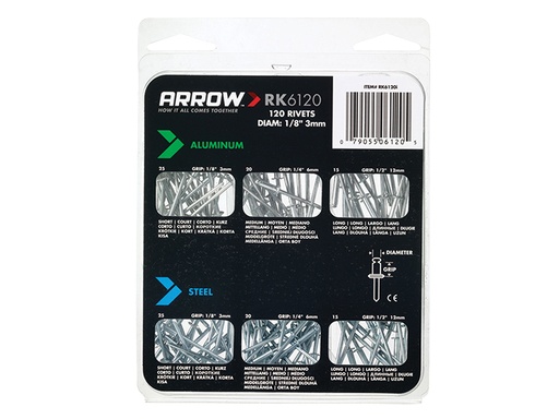 [HIS-165526] ARRRK6120 - RK6120 Multi Rivet Pack (120)