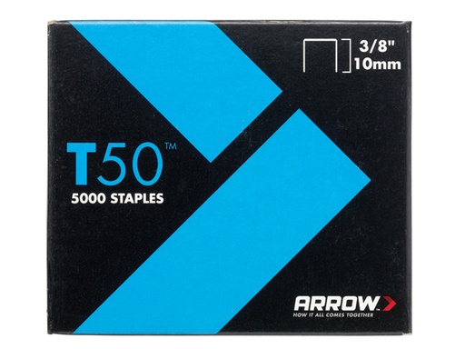 [HIS-165557] ARRT5038 - T50 Staples 10mm (3/8in) Pack 5000 (4 x 1250)