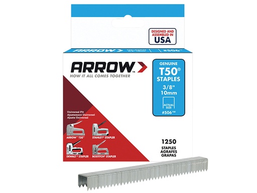 [HIS-165560] ARRT5038S - T50 Staples 10mm (3/8in) Box 1250