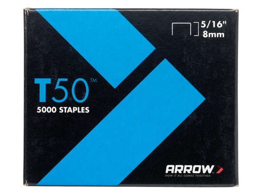[HIS-165562] ARRT50516 - T50 Staples 8mm (5/16in) Pack 5000 (4 x 1250)