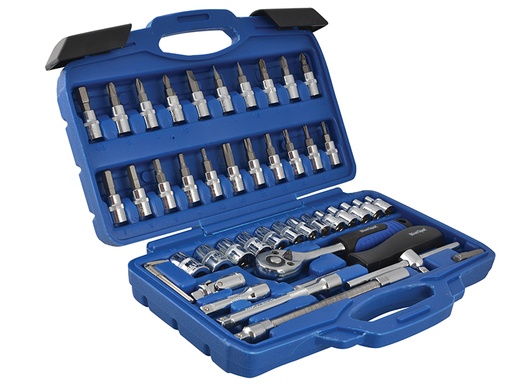 [HIS-165716] B/S01530 - 1/4in Square Drive Socket & Bit Set 46 Piece