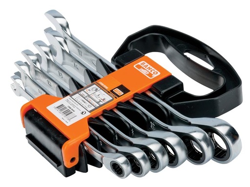 [HIS-166047] BAH1RMSH6 - 1RM Ratcheting Combination Wrench Set 6 Piece