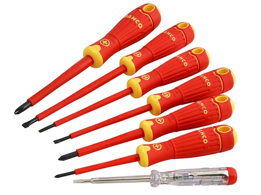 [HIS-166073] BAH220027 - BAHCOFIT Insulated Screwdriver Set 7 Piece SL/PH
