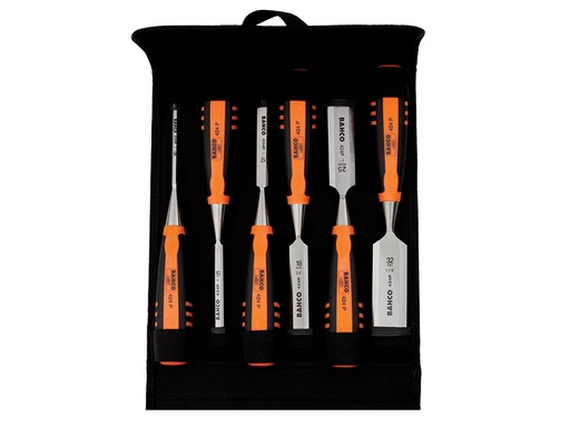 [HIS-166364] BAH424PS6PPK - 424-P Bevel Edge Chisel Set 6 Piece in Pouch