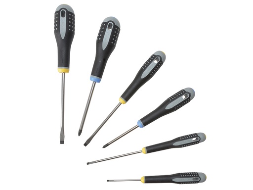 [HIS-166619] BAH9882 - BE-9882 ERGO Screwdriver Set 6 Piece SL/PZ