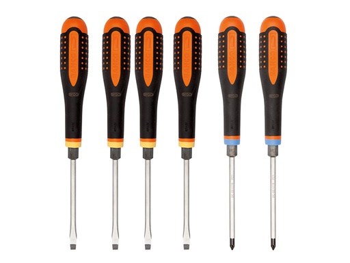 [HIS-166622] BAH9882TB - ERGO Through Blade Screwdriver Set 6 Piece SL/PZ