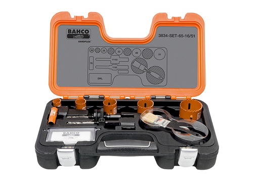 [HIS-166814] BAHHSSET1651 - Professional Holesaw Set 3834 16/51 Sizes: 16-51mm