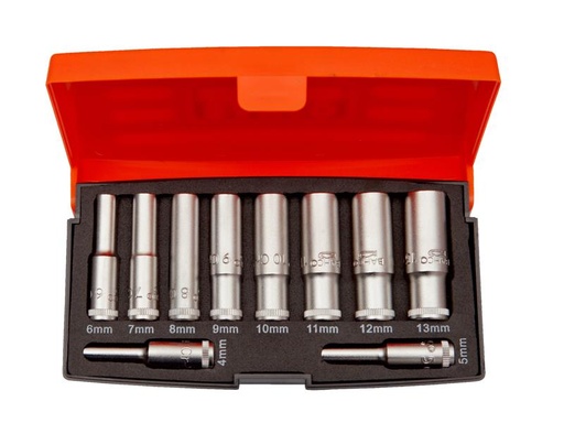 [HIS-166950] BAHS0810L - S0810L 1/4in Drive Deep Socket Set of 10 Metric