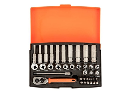 [HIS-166996] BAHSL25L - SL25L Socket Set of 37 Metric 1/4in Deep Drive