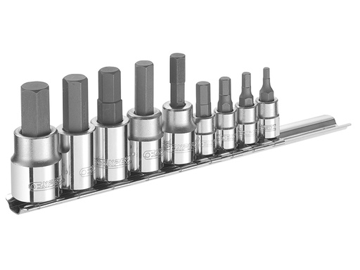 [HIS-167576] BRIE034802B - Hex Bit Socket Set of 9 1/4 & 3/8in Drive
