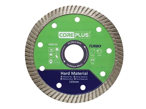 [HIS-168532] CORDBHM115 - HM115 Hard Material Turbo Diamond Blade 115mm