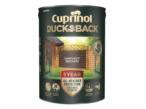 [HIS-168694] CUPDBHB5L - Ducksback 5 Year Waterproof for Sheds & Fences Harvest Brown 5 litre