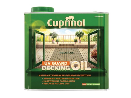 [HIS-168701] CUPDONO25L - UV Guard Decking Oil Natural Oak 2.5 litre