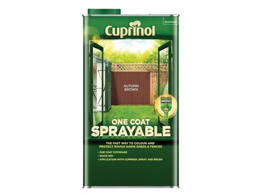 [HIS-168791] CUPNSFTAB5L - One Coat Sprayable Fence Treatment Autumn Brown 5 litre