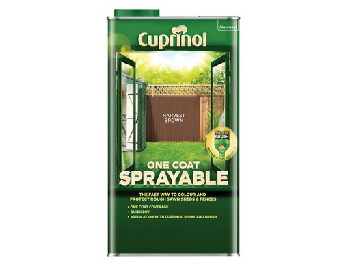 [HIS-168795] CUPNSFTHB5L - One Coat Sprayable Fence Treatment Harvest Brown 5 litre