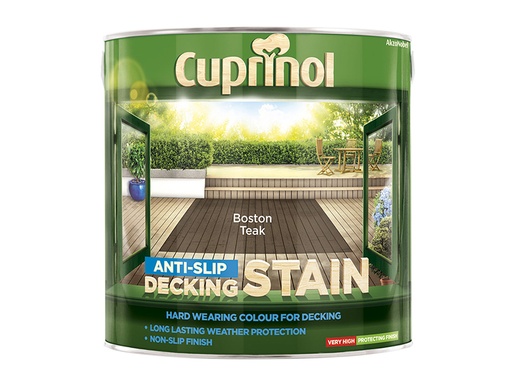 [HIS-168807] CUPUTDSBT25L - Anti-Slip Decking Stain Boston Teak 2.5 litre