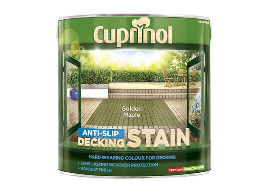 [HIS-168810] CUPUTDSGM25L - Anti-Slip Decking Stain Golden Maple 2.5 litre