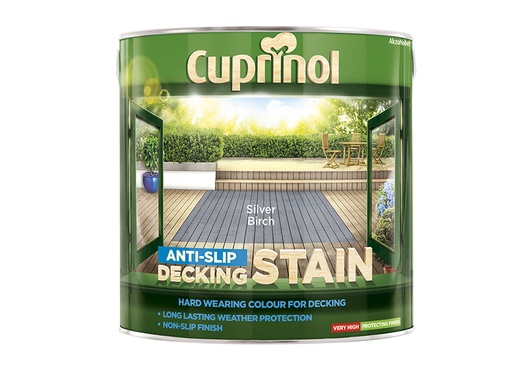 [HIS-168812] CUPUTDSSB25L - Anti-Slip Decking Stain Silver Birch 2.5 litre