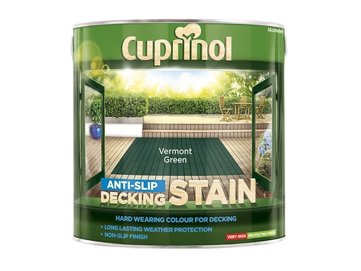 [HIS-168814] CUPUTDSVG25L - Anti-Slip Decking Stain Vermont Green 2.5 litre