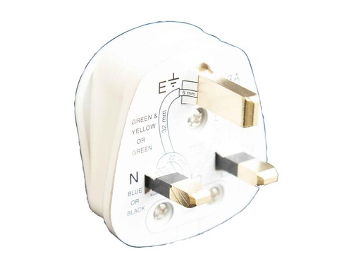 [HIS-168955] DCN1689NB - 3-Pin Fused Plug 13Amp - White