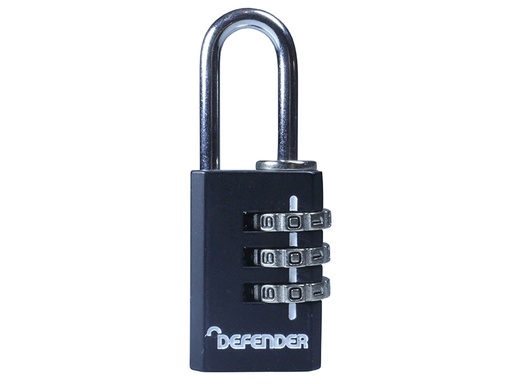 [HIS-168984] DEFCOMBI20 - Black Die-Cast Combination Padlock 20mm