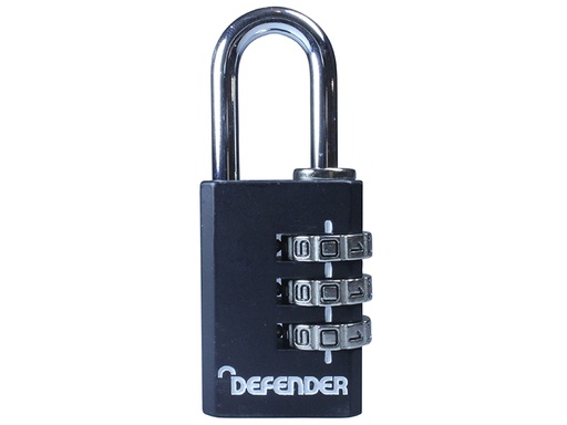 [HIS-168985] DEFCOMBI30 - Black Die-Cast Combination Padlock 30mm