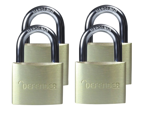 [HIS-168996] DEFDFAL4Q - Aluminium Padlock Quad Pack 40mm
