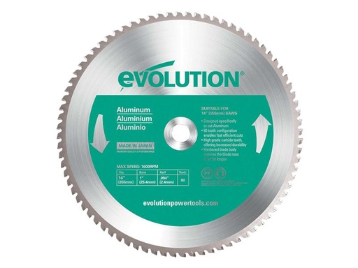 [HIS-170454] EVLRP3552580 - Aluminium Cutting Chop Saw Blade 355 x 25.4mm x 80T