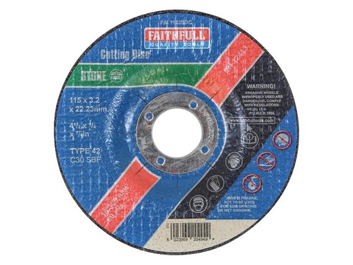 [HIS-170556] FAI1153SDC - Depressed Centre Stone Cutting Disc 115 x 3.2 x 22.23mm