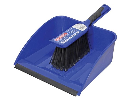 [FAIBRDUSTLRG] Large Plastic Dustpan&BrushSet
