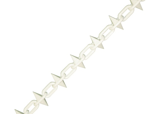 [HIS-171149] FAICHPLWS612 - Plastic Chain 6mm x 12.5m White Spiked