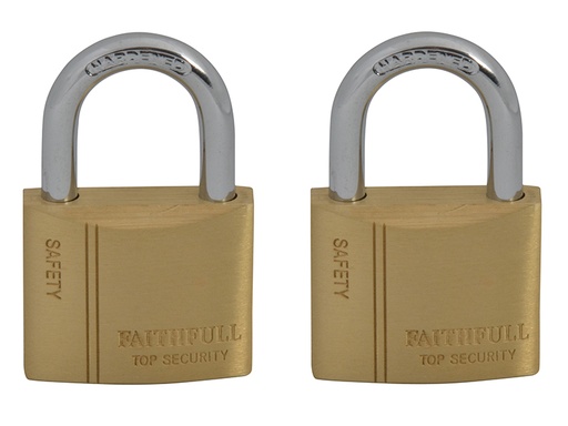 [HIS-172407] FAIPLB40KA - Brass Padlock Keyed Alike 2 x 40mm