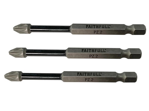 [HIS-172908] FAISBPZ275IM - Pozidriv Impact Screwdriver Bits PZ2 x 75mm (Pack 3)
